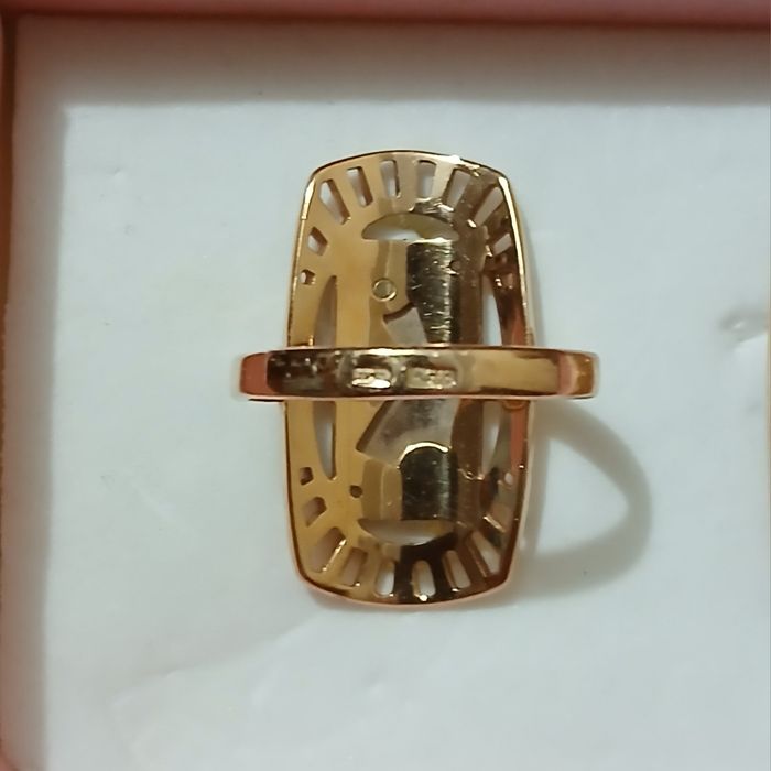 Золота каблучка перстень +підвіска. Проба 585. Нефертіті.