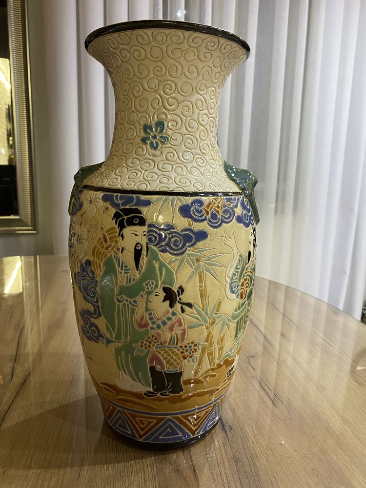 Wazon z chińskiej porcelany 42 cm ręcznie malowany