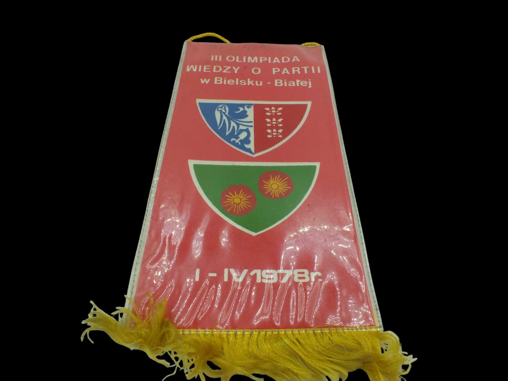 Proporczyk III Olimpiada Wiedzy o Partii  1978 r