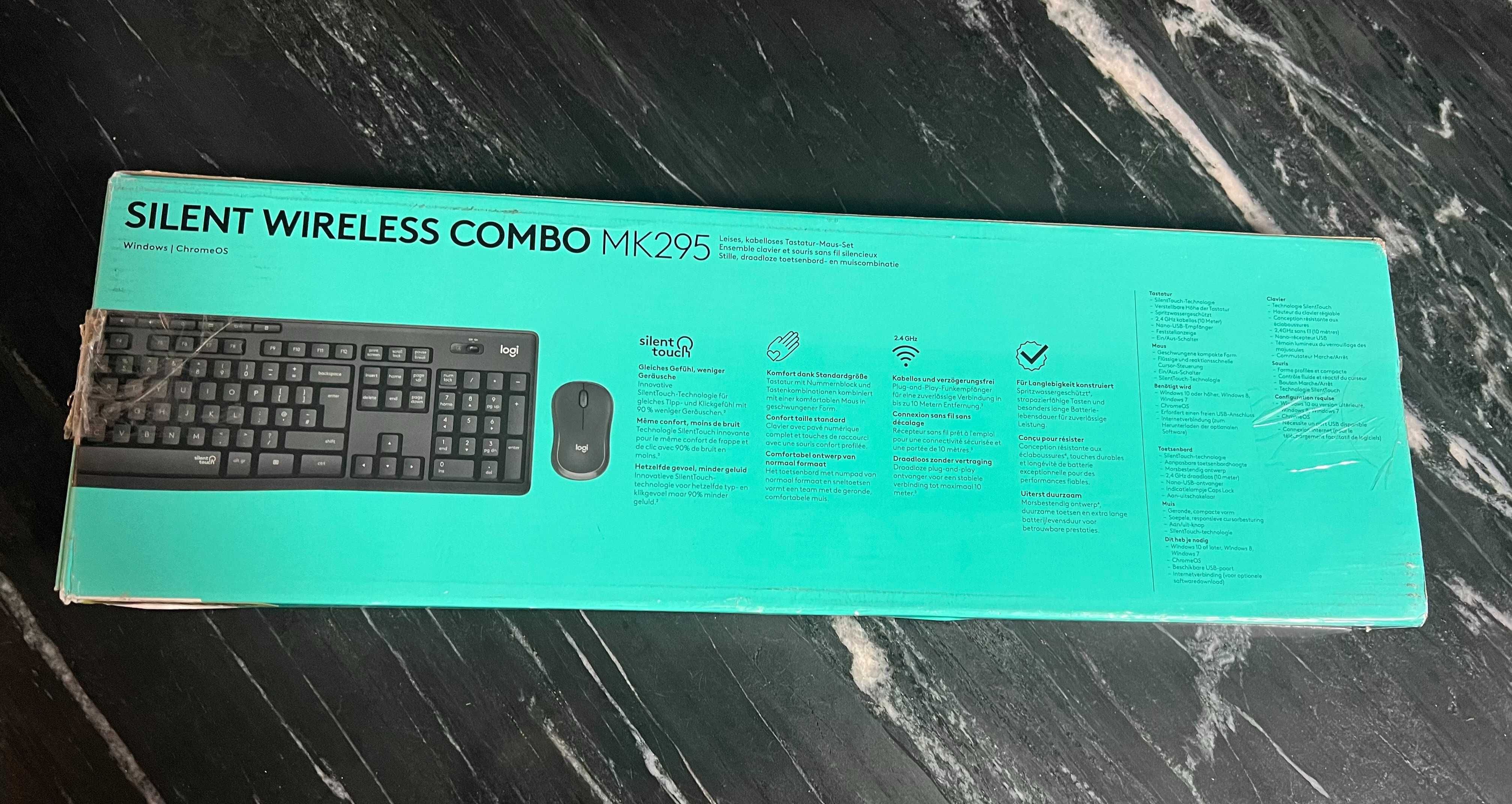 Klawiatura Logitech Silent Wireless combo MK295