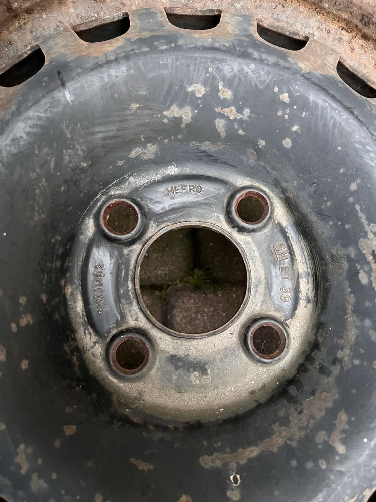 Oryginalne koła z felgami stalowymi 4x100 GM OPEL Corsa, Astra