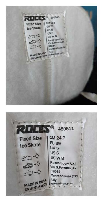 Roces patins de gelo em couro premium (307)