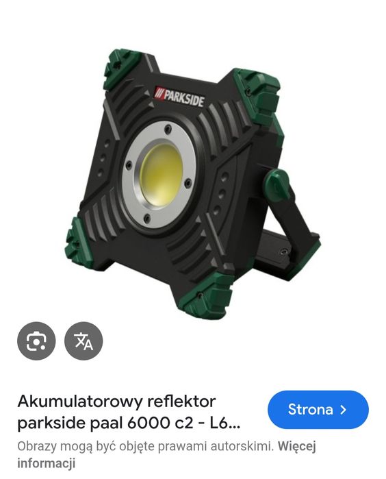 Reflektor pakrside halogen lampa Nowy uszkodzona