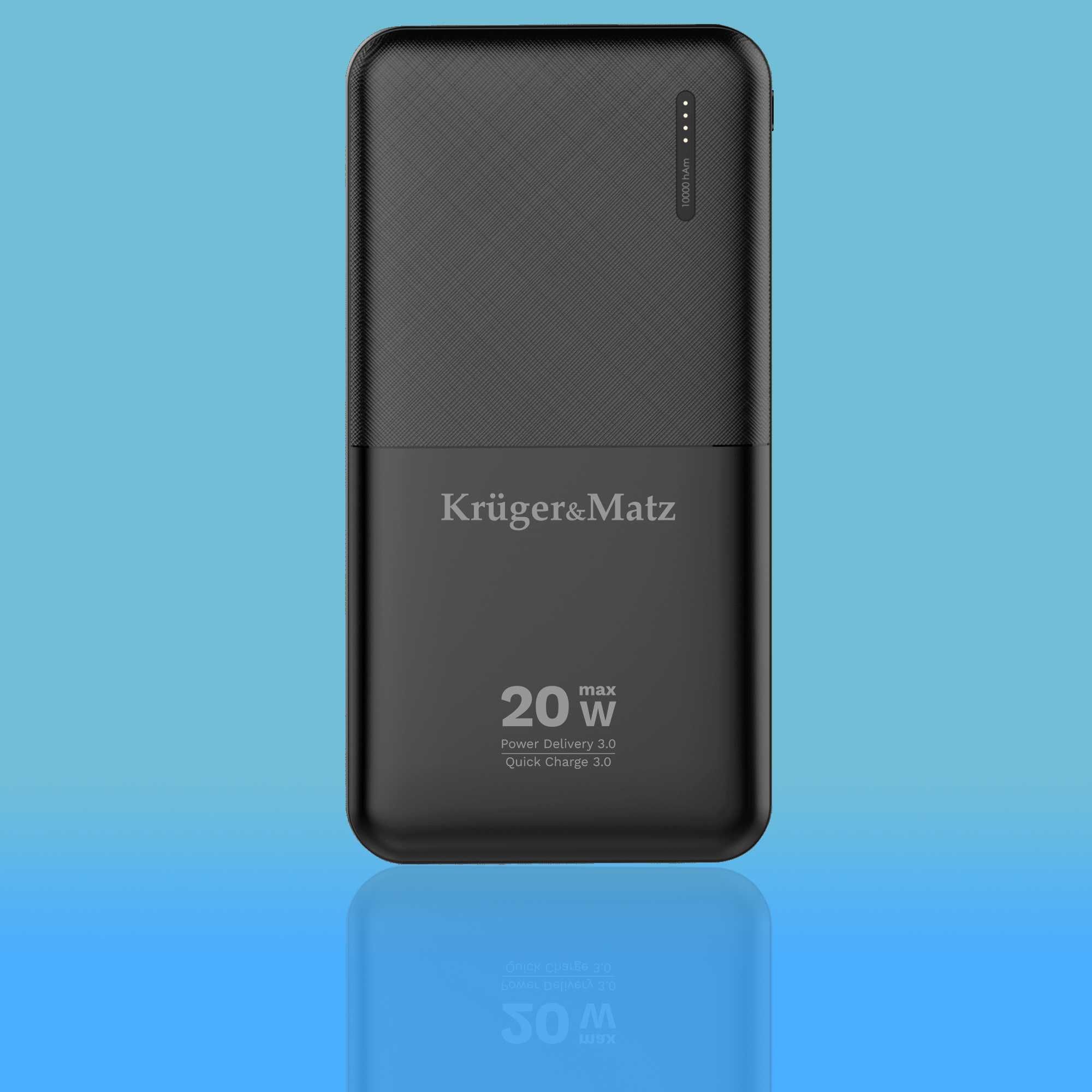 POWER BANK Kruger&Matz 10000 mAh Li-pol z funkcją QC oraz PD