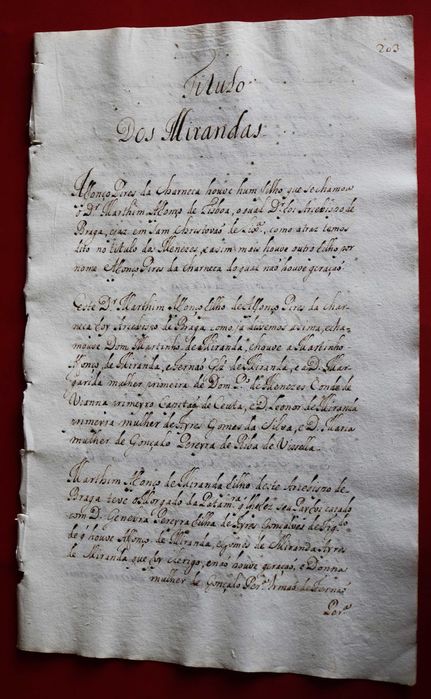 Linhagem dos Miranda séc. XV por Sisto Tavares