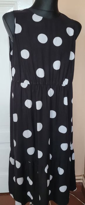 Sukienka czarna w białe grochy Papaya, rozm. 20