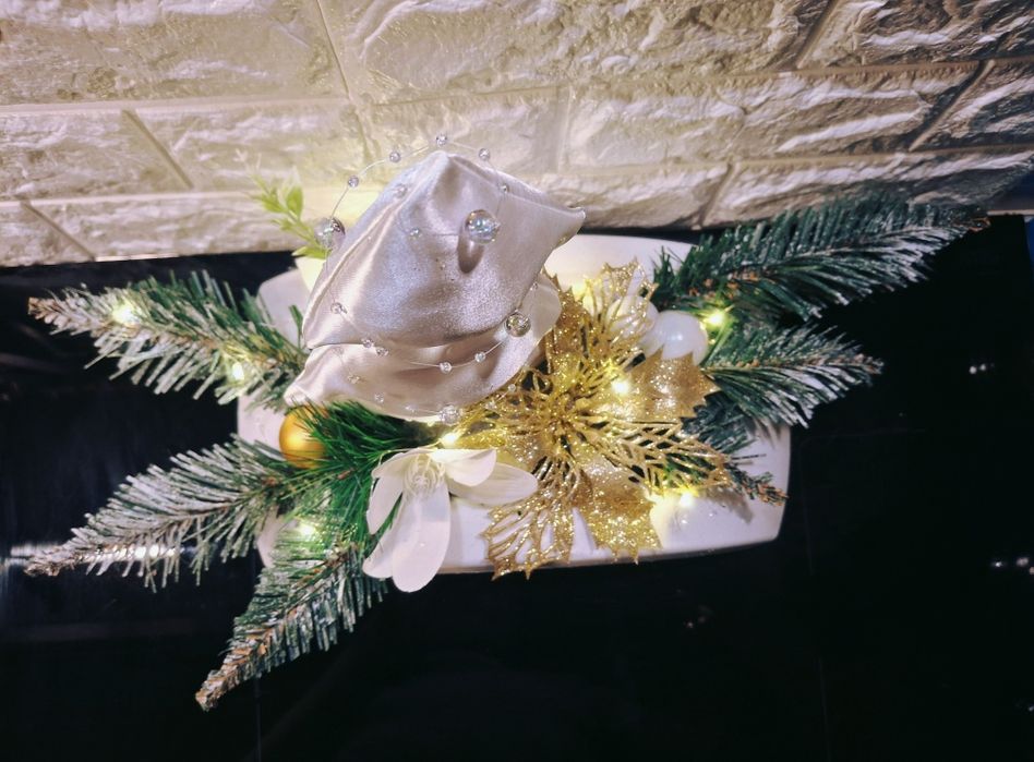 Stroik Świąteczny Bożonardzeniowy led