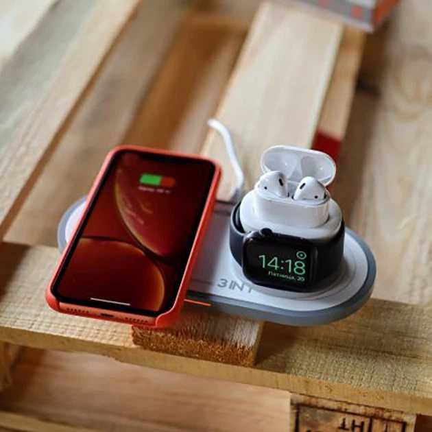 Бездротовий зарядний пристрій Moxom MX-ST04 (3 в 1) 10W