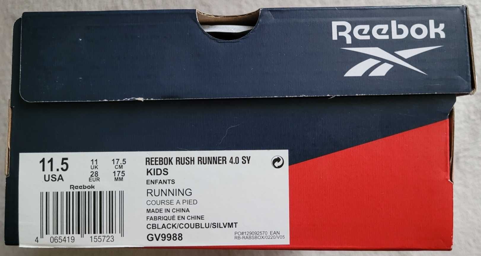 Buty adidasy dziecięce Reebok Rush Runner 4.0, rozmiar 28