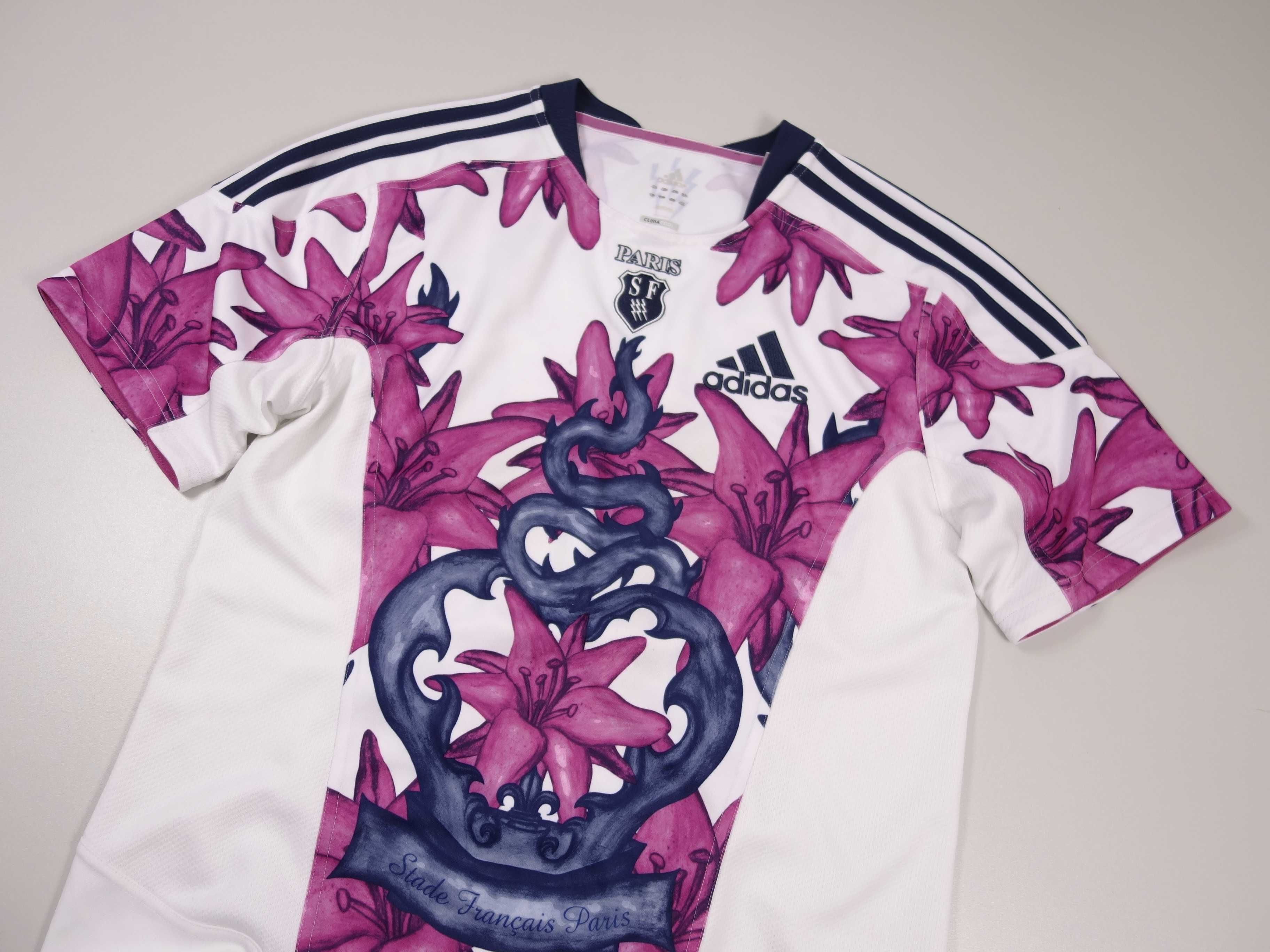 Adidas Paris Stade Francais 2011/12 Home Rugby Union Shirt koszulka L