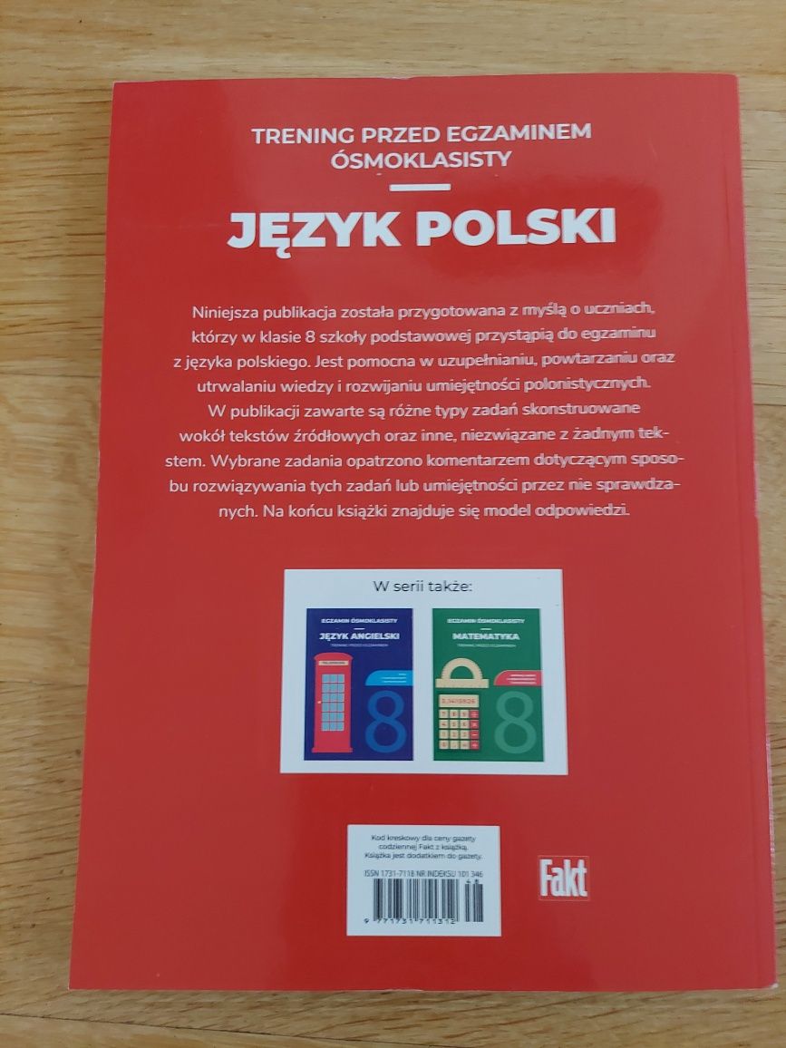 Zestaw arkuszy egzaminacyjnych i ćwiczeń - egzamin ósmoklasisty