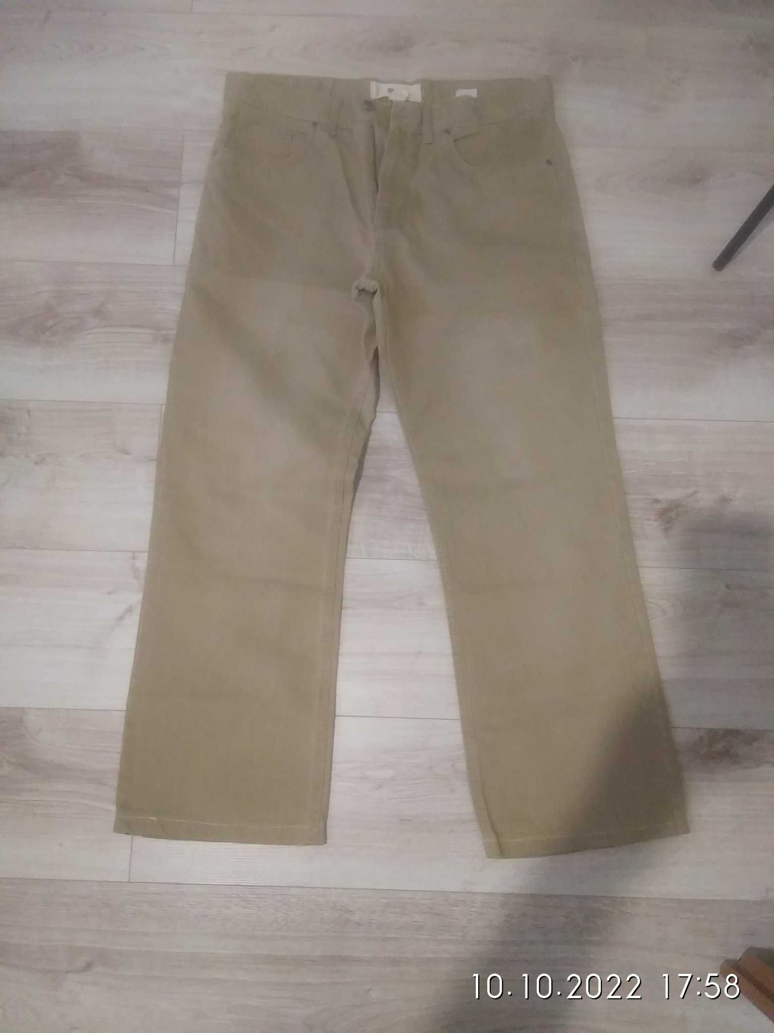 Spodnie NEXT BOOT FIT męskie drobny sztruks W34 30