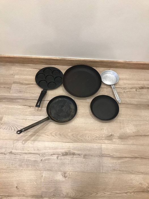 Сковорідка пательня чавунні алюмінієві