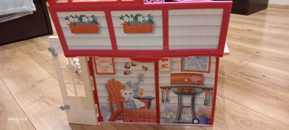 Domek składany Barbie/Steffi mebelki, akcesoria.