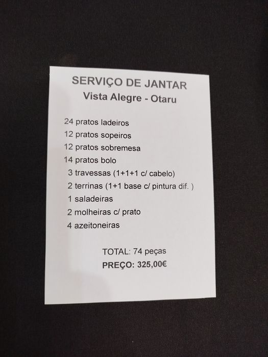 Serviço de jantar VA Otaru