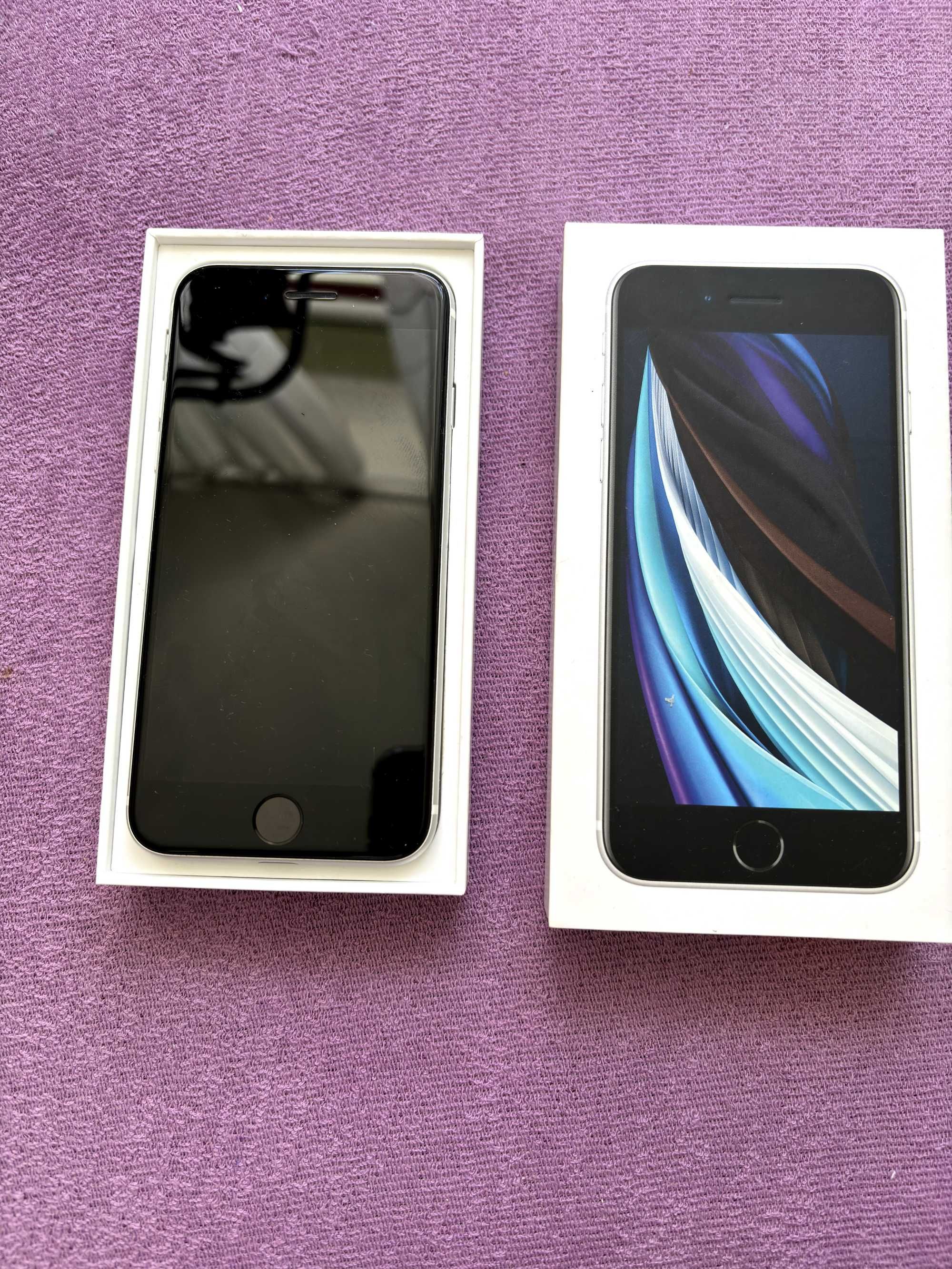 iPhone SE 2020, biały, bateria 85%