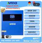 Гібридний інвертор anenji 4.2 kWt, 24V, з вайфай модулем