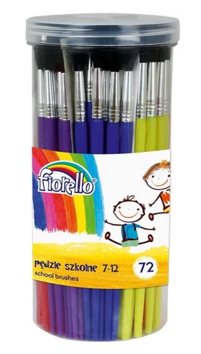 Pędzle w tubie nr 7-12 (72szt) FIORELLO Fiorello tuba,200x85x85 mm