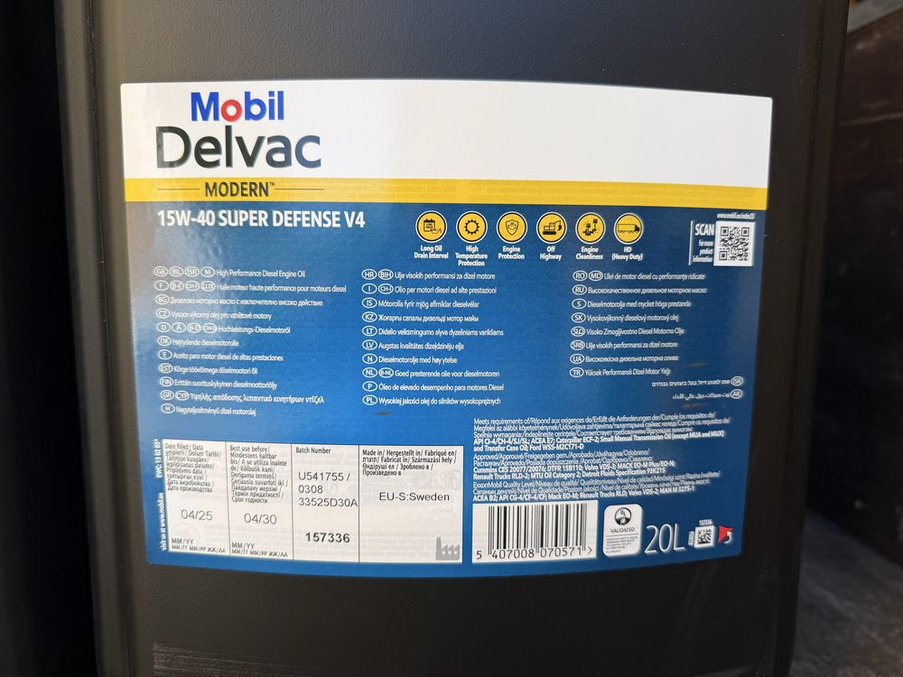 Mobil DELVAC Modern MX Super DefenseV4 15W/40 20L   DOSTAWA GRATIS
