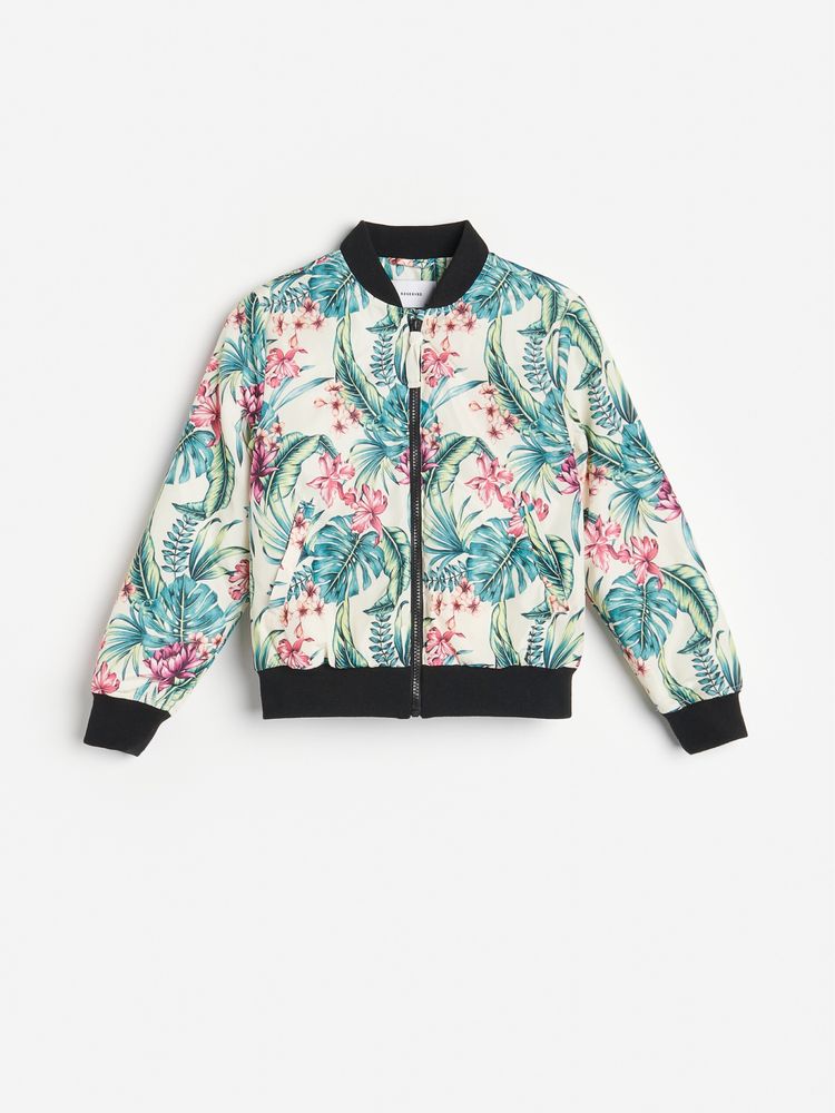 Бомпер курточка куртка на девочку в цветы Reserved 110 см