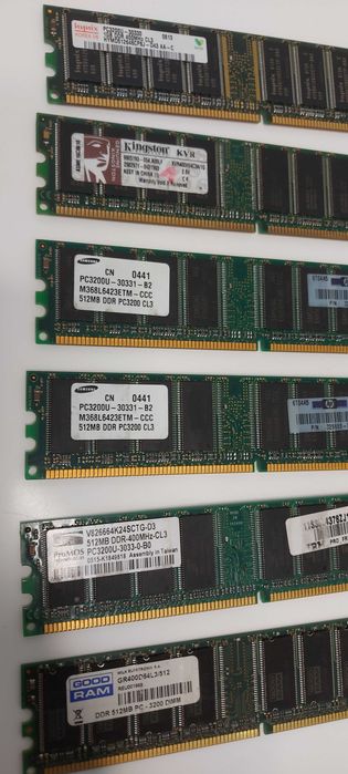 Компютерна оперативна память  DDR 512 1G DDR2 1G 2G DDR3 2G