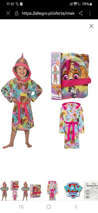 Szlafrok dziecięcy psi patrol