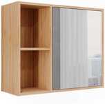 Vicco Lucie szafka łazienkowa z lustrem, bambus, 54 x 44,5 cm,
