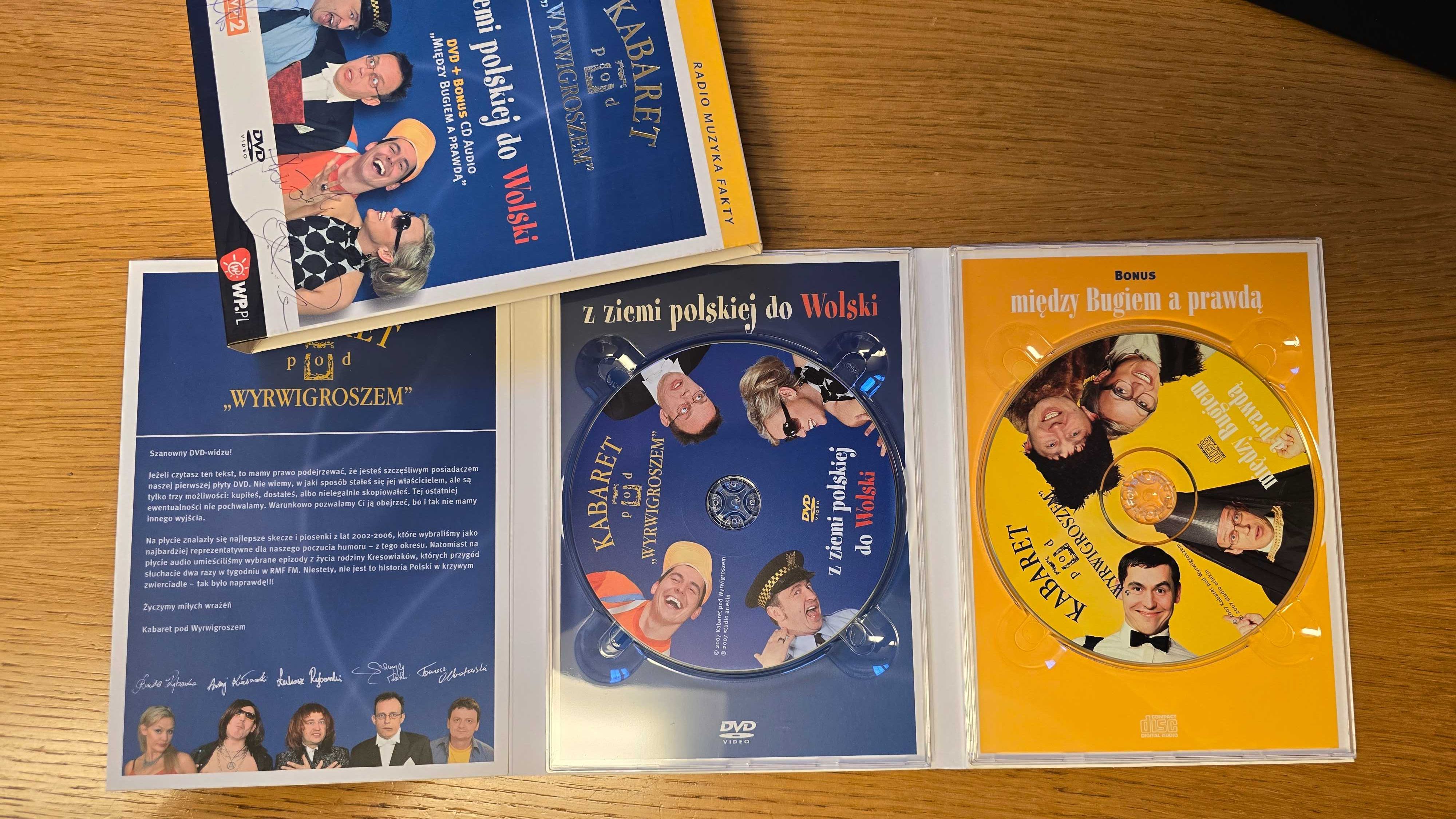 Kabaret pod Wyrwigroszem "Z ziemi polskiej do Wolski" DVD + autofgrafy