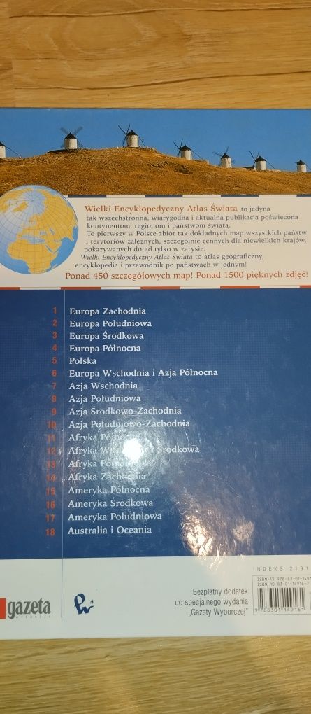 Atlas świata Europa zachodnia