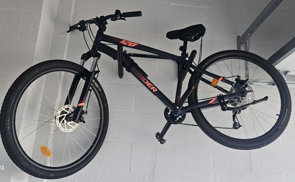 Com a BTT ST 120,  roda 27,50 Tamanho L p/ 1.75mt, 1.84 Senhora