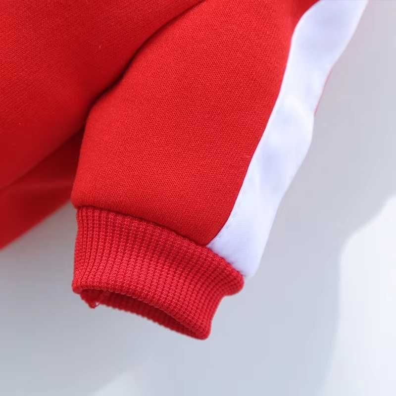 Bluza dresowa na zamek CZERWONA dla psa kota UBRANKO UBRANIE na zimę