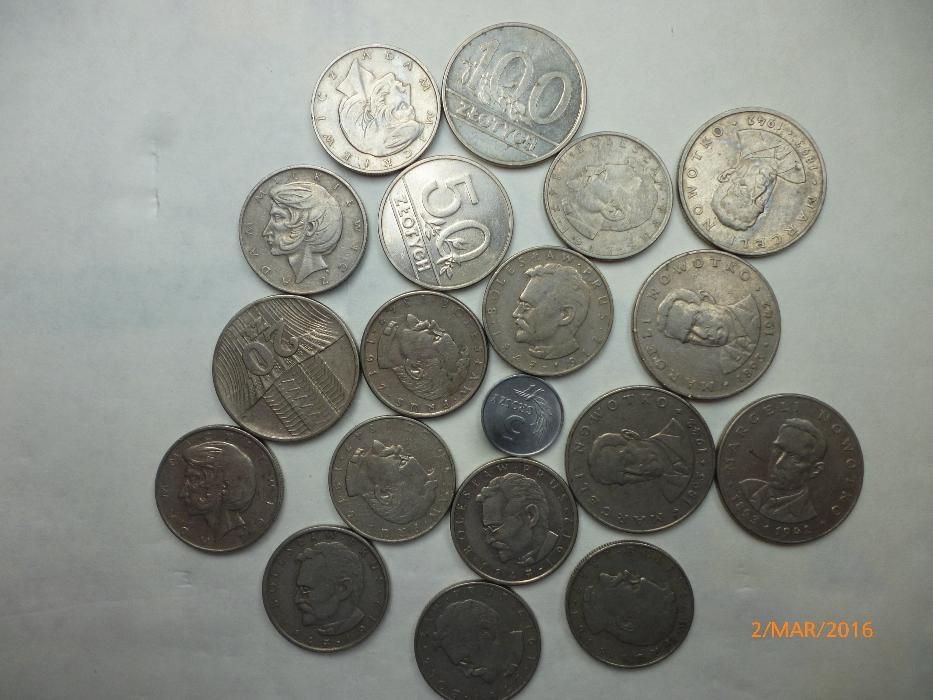 Stare monety, komplet 19 sztuk.