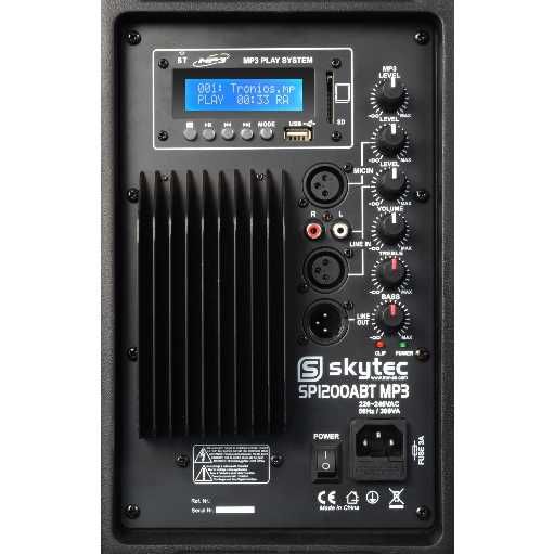 Coluna Activa SkyTec ABS 12" 600W c/ MP3 USB/SD/BLUETOOTH