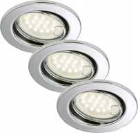 Briloner zestaw 3 lamp sufitowych LED typu downlight, chrom.