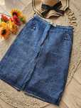 Vintage Jeansowa Spódnica damska Midi Retro Laki Jeans L festiwal