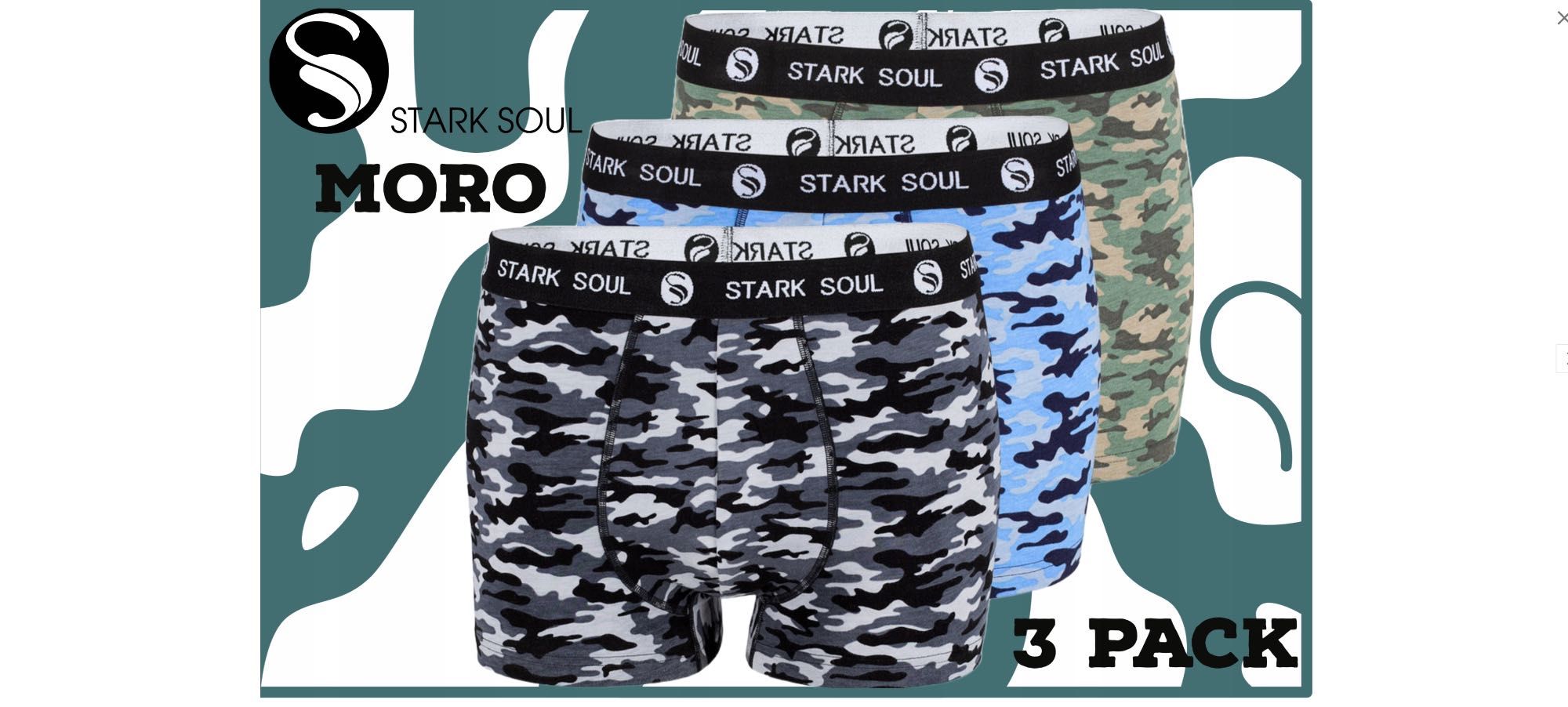 Bokserki majtki moro 3-PACK Army Militare r. XL