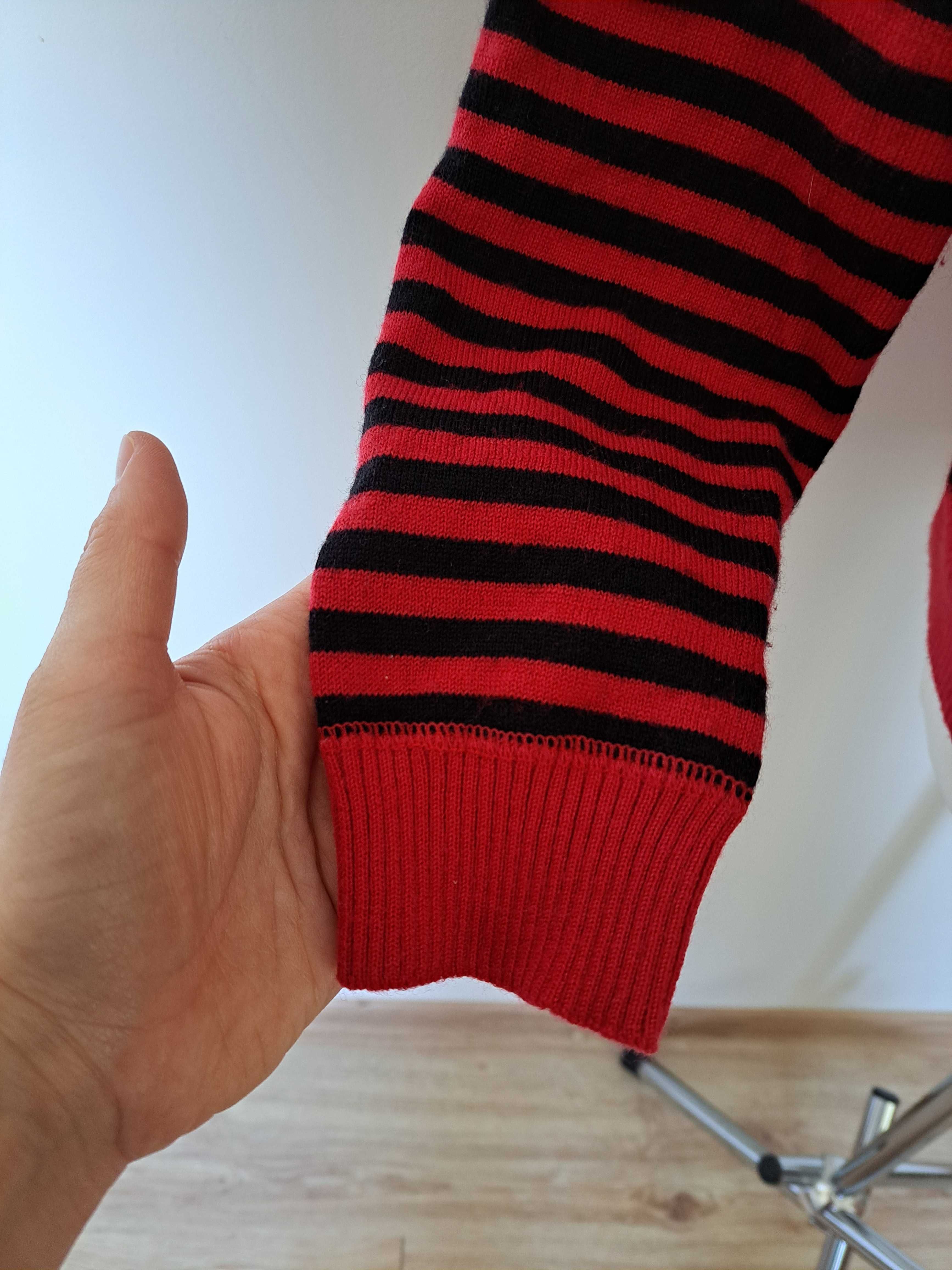 Sweter w paski merino