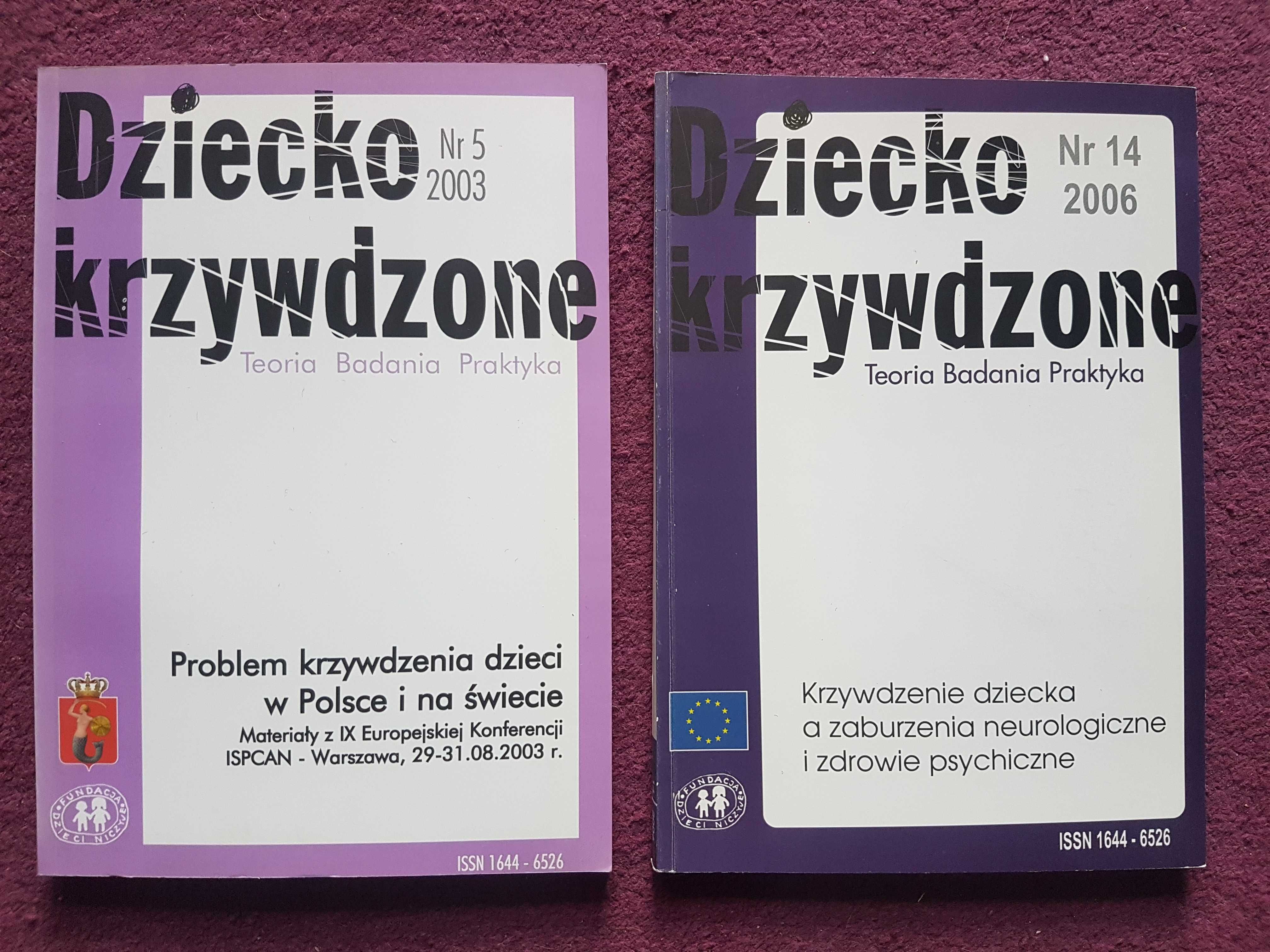 "Dziecko krzywdzone" Nr 5, Nr 14 (kwartalnik)