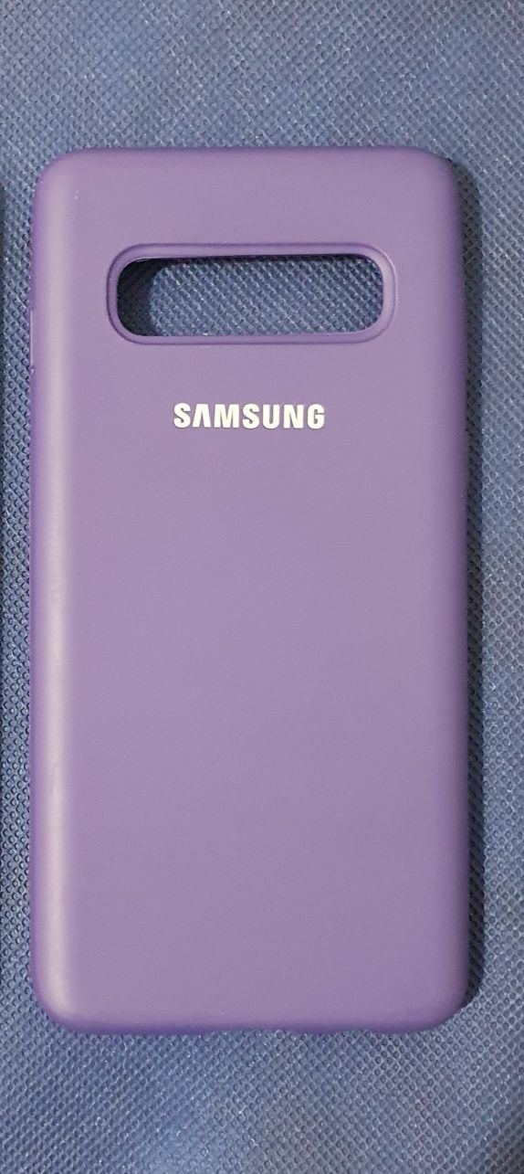 Чохол силіконовий фіолетовий на телефон Samsung S10