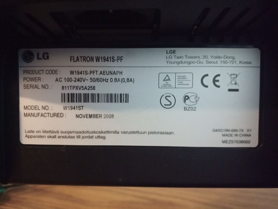 Monitores LG 18,5'' LCD
