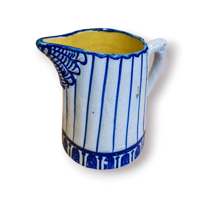 Jarro Faiança Portuguesa Branco, Azul e Amarelo – Século XIX/Século XX