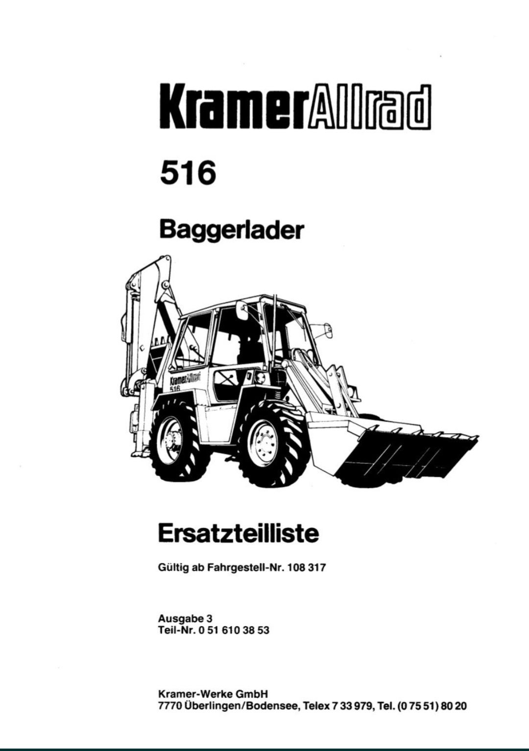 Katalog części Kramer 516