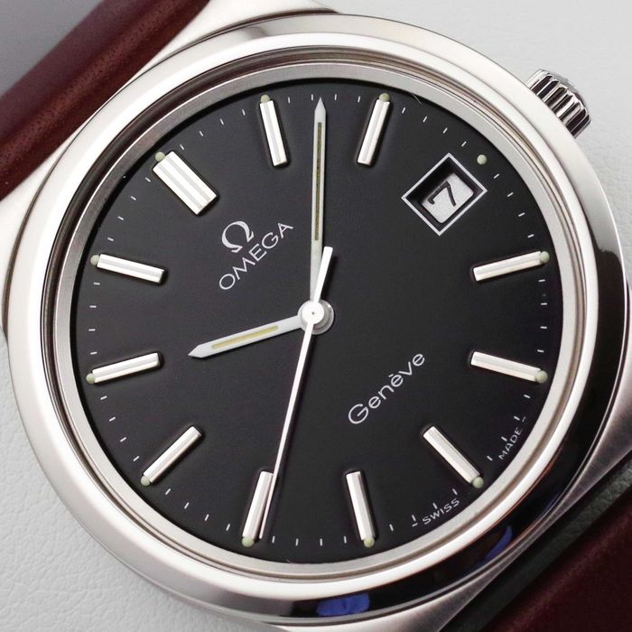 OMEGA Geneve 1972 zegarek męski VINTAGE kaliber 1030 BLACK XL