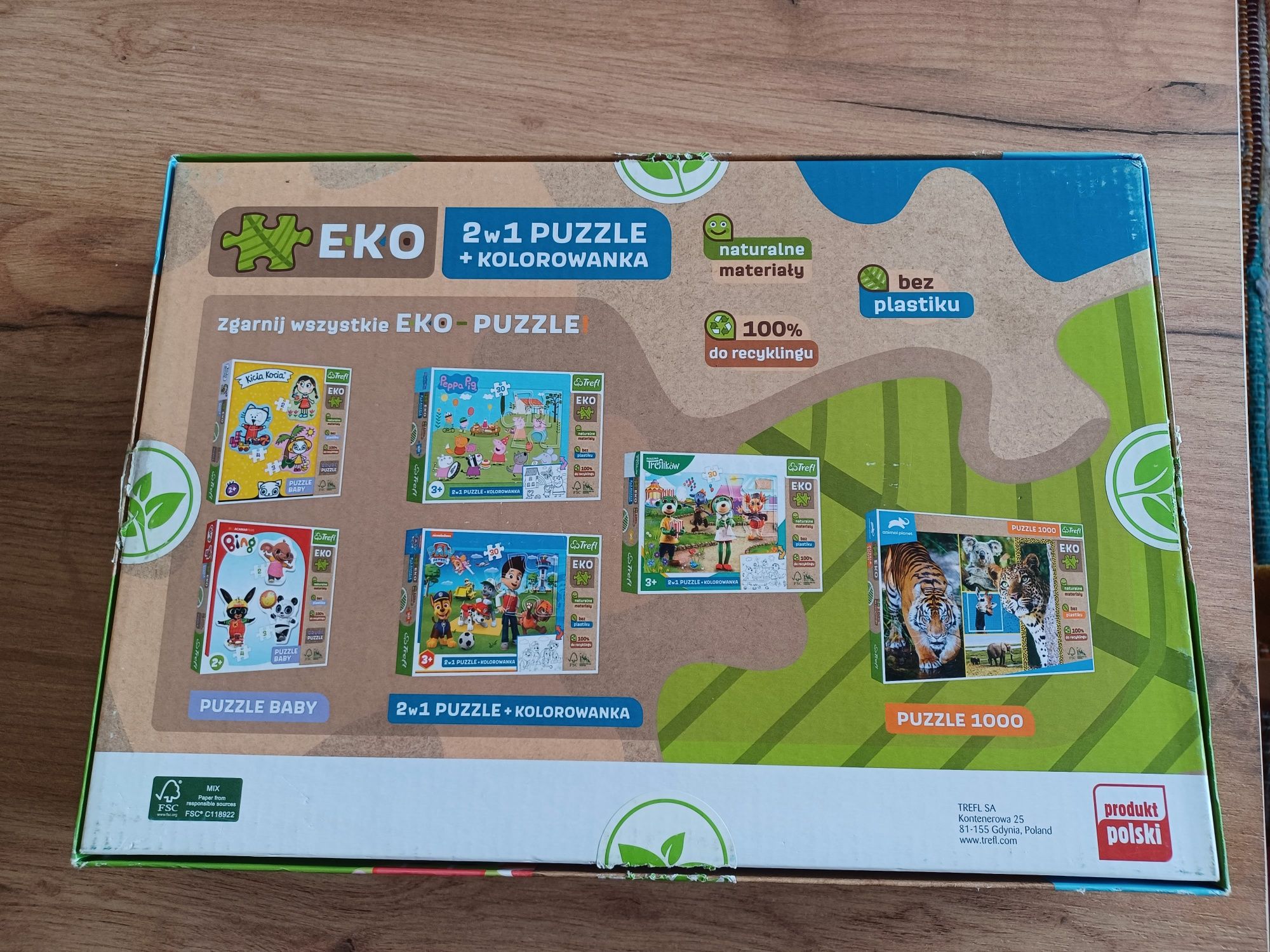 Puzzle 2w1 + kolorowanka Peppa Pig