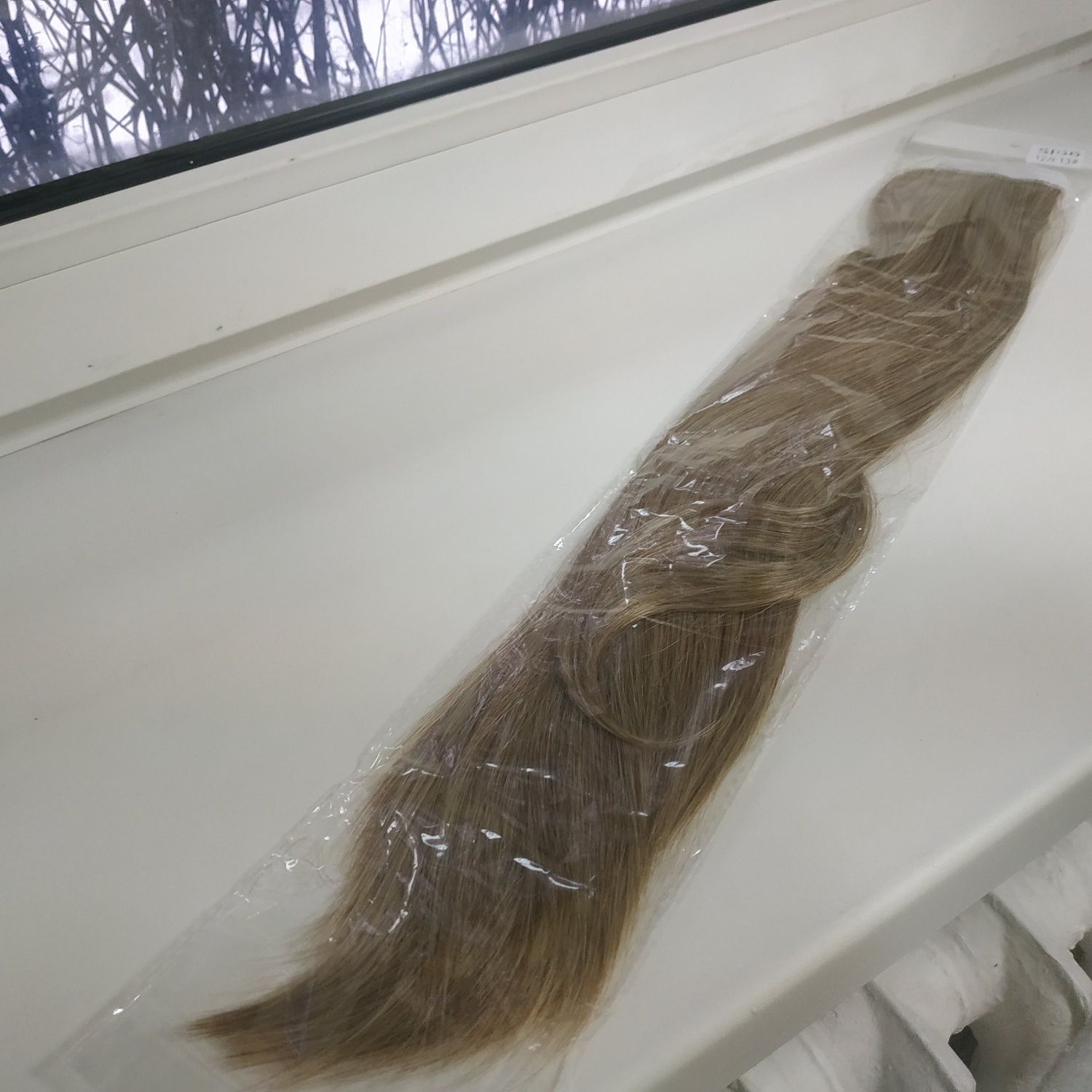 Накладний хвіст новий світло-русий/55 см/шиньйон/штучне волосся/перука