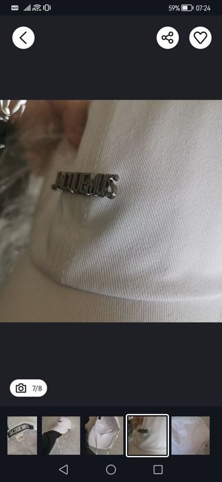 Opis! Biała czapka z daszkiem ala jacquemus hit