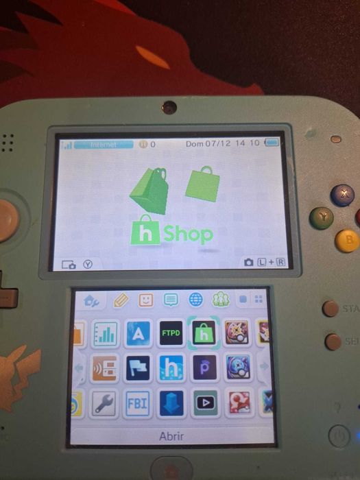 Nintendo 2ds Edição Pokémon modificada 64 GB