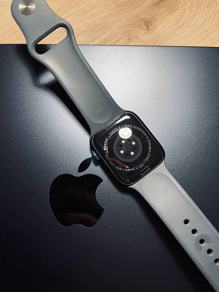 Apple watch 8 45mm GPS Midnight / Zegarek AW 8 45 GPS Północ