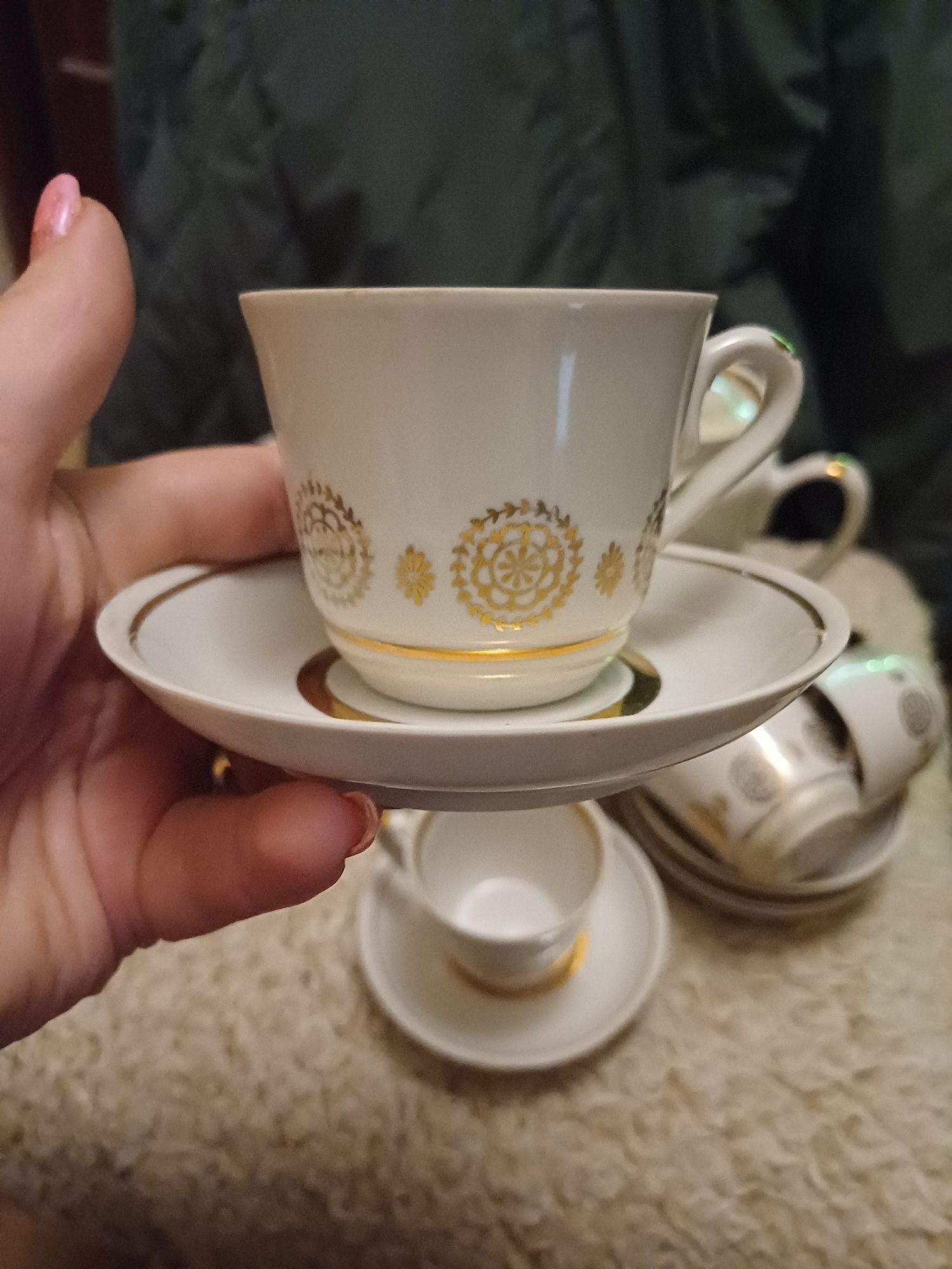 Сервиз для кофе, светлый