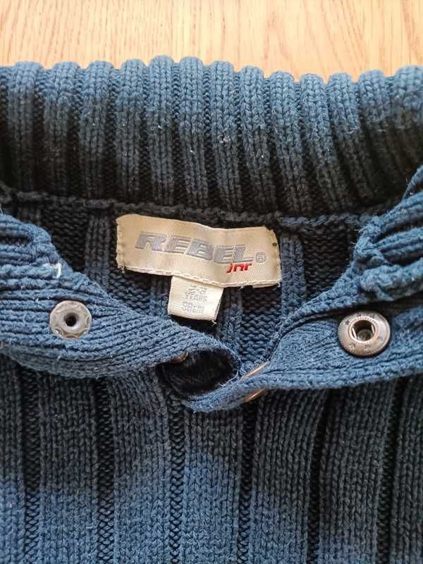 Granatowy sweter chłopięcy Rebel r. 98